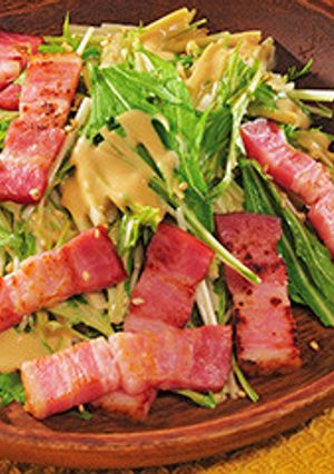 ベーコンと水菜のオイマヨサラダ-レシピのメイン写真