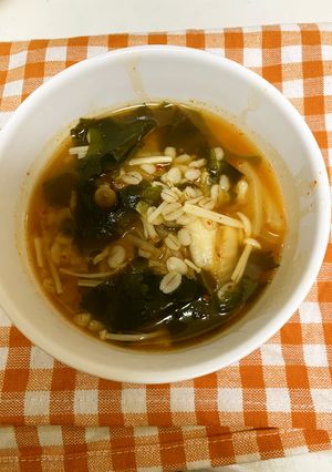 大麦のキムチスープ-レシピのメイン写真