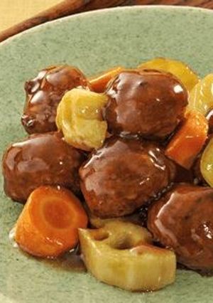 肉だんごと根菜のごろごろ黒酢あえ-レシピのメイン写真