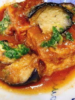 【病院】厚あげとなすのみそ煮【給食】-レシピのメイン写真