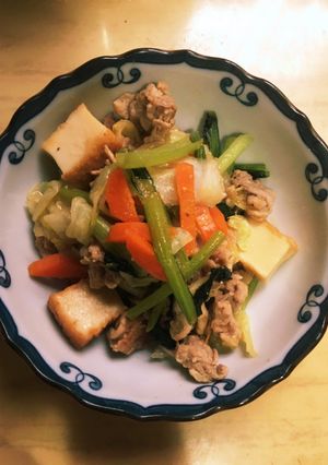 厚揚げと野菜の甘味噌炒め-レシピのメイン写真