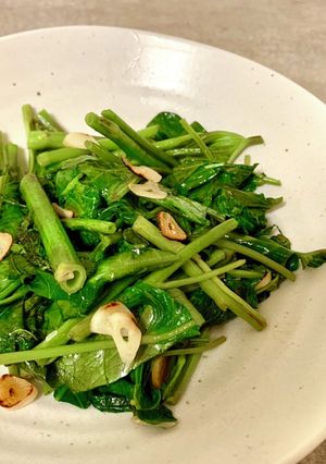 5分かからず！本格中華の空芯菜-レシピのメイン写真