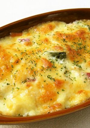 ポン酢でさつま芋とかぼちゃのグラタン-レシピのメイン写真