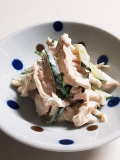 ささみときゅうりのワサビマヨネーズ和え-レシピのメイン写真