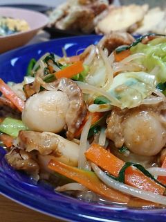 ホタテと野菜のオイスターソース炒め-レシピのメイン写真