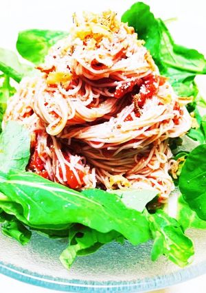 トマト缶で簡単　冷やしトマト素麺-レシピのメイン写真