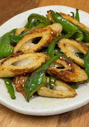 5分で簡単☆ちくわとピーマンのカレー風味炒め-レシピのメイン写真