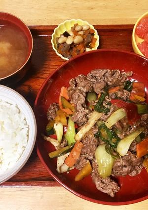 青椒肉絲風定食-レシピのメイン写真