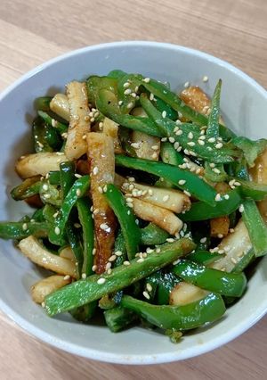 ピーマンとちくわのマヨ醤油炒め-レシピのメイン写真
