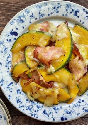 オススメ！かぼちゃとベーコンのチーズ焼き-レシピのメイン写真