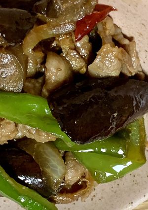 なすと玉ねぎの【簡単】ピリ辛豚肉味噌炒め-レシピのメイン写真