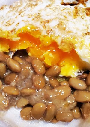 独り呑みW納豆に目玉焼き乗せただけW-レシピのメイン写真