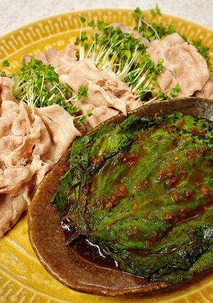 えごまの葉の醤油漬け＆豚しゃぶで-レシピのメイン写真