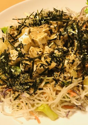 市販サラダ活用●サイコロ豆腐＆海苔サラダ-レシピのメイン写真