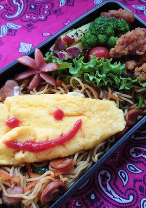 2020/9/17 オムそば弁当-レシピのメイン写真