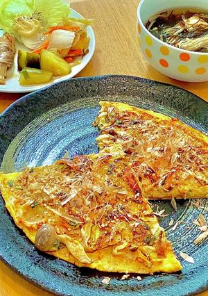 モチモチ！おこのみ焼き！^_^ 昼ごはん-レシピのメイン写真
