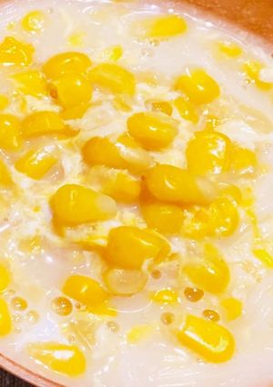 簡単まろやか豆乳スープ♡コーン卵素麺入り-レシピのメイン写真