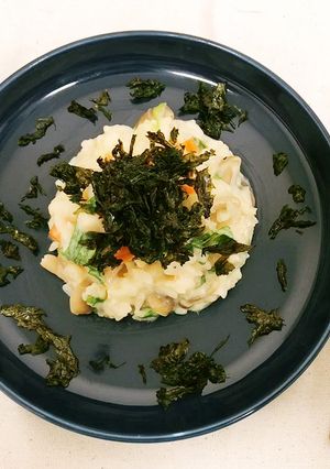 鍋の〆に！磯薫る、豆乳鍋リゾット-レシピのメイン写真
