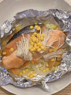 鮭のホイル焼き(ヘルシオ使用)-レシピのメイン写真