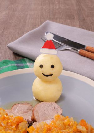 スノーマンポテトボウル-レシピのメイン写真