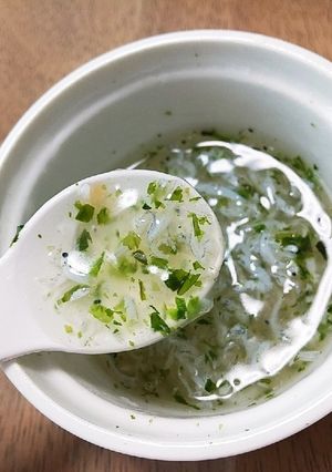 即席簡単！洗い物いらずの青のりしらす餡-レシピのメイン写真