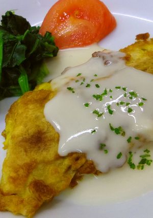 【病院】魚ピカタホワイトソース【給食】-レシピのメイン写真