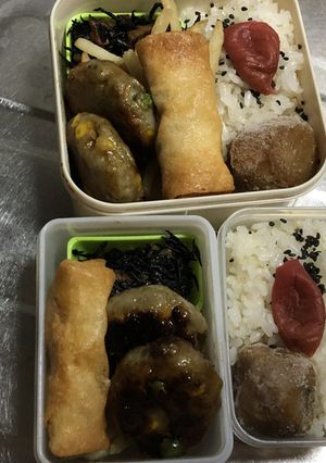 朝は焼くだけ！お弁当につみれハンバーグ-レシピのメイン写真
