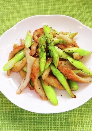 ☺簡単おかず♪アスパラとちくわの炒め物☺-レシピのメイン写真