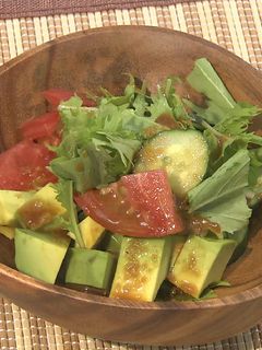 水菜・アボカド・トマトのサラダ-レシピのメイン写真