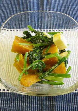 かぼちゃとほうれん草のチーズサラダ-レシピのメイン写真