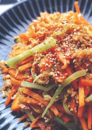 人参しりしり風＊簡単ピーナッツバター炒め-レシピのメイン写真