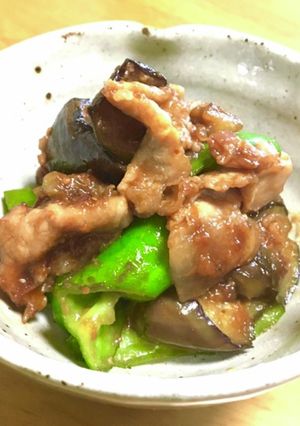 簡単！美味しい〜♪秋ナスのピリ辛味噌炒め-レシピのメイン写真