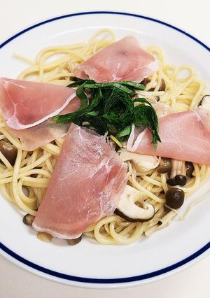 簡単！きのこいっぱい♪生ハムのパスタ☆-レシピのメイン写真