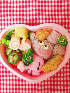 ペッパピッグエミリーエレファントキャラ弁-レシピのメイン写真