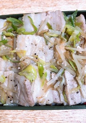 余った豚肉をリメイク！ネギ塩ダレ丼-レシピのメイン写真
