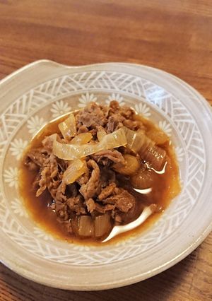 【簡単】牛肉と玉ねぎの簡単煮-レシピのメイン写真