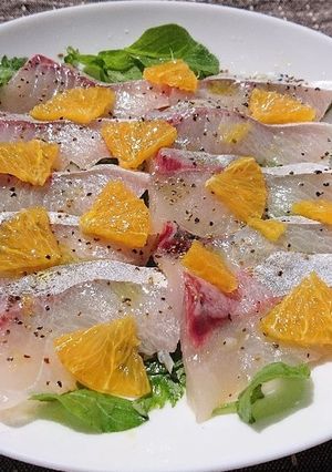 カンパチのカルパッチョオレンジ風-レシピのメイン写真