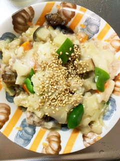 レンジわさびシチュー豚こまのせドーム蒸し-レシピのメイン写真
