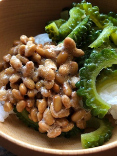 納豆とゴーヤでご飯-レシピのメイン写真