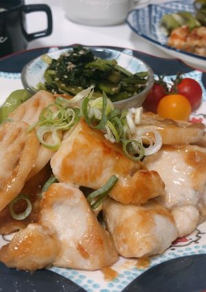 鶏ももとレンコンの甘酢あんかけ-レシピのメイン写真