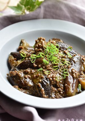 茄子のひき肉カレーあん絡め☆-レシピのメイン写真