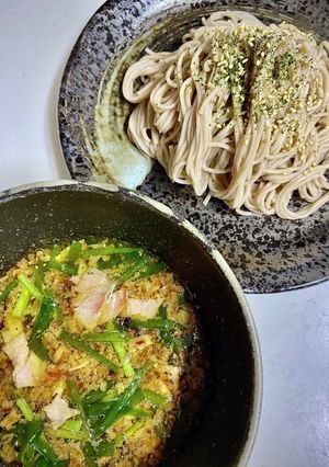 ベーコンガーリック塩昆布つけ蕎麦-レシピのメイン写真