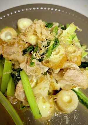 小松菜とちくわチーズの生姜焼き風-レシピのメイン写真