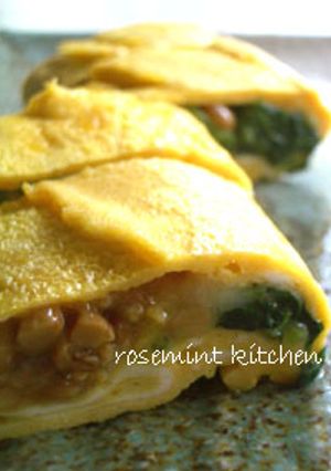 納豆入りとろりチーズの玉子焼き-レシピのメイン写真