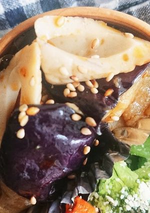 お弁当★レンチン★ピリ辛茄子&ちくわ焼き-レシピのメイン写真