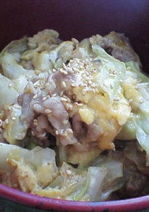 超簡単☆豚キャベツ丼-レシピのメイン写真