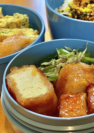 簡単！豚バラ厚揚げ！　タロの弁当33-レシピのメイン写真