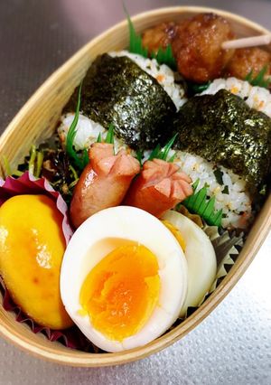 ゆで卵弁当-レシピのメイン写真