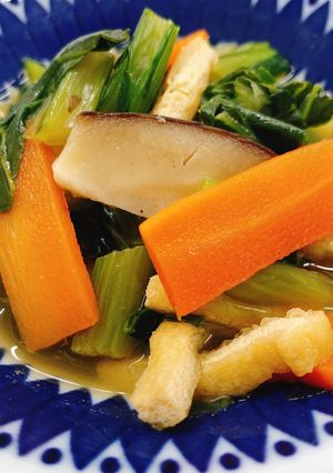 【病院】こまつな煮【朝食】-レシピのメイン写真