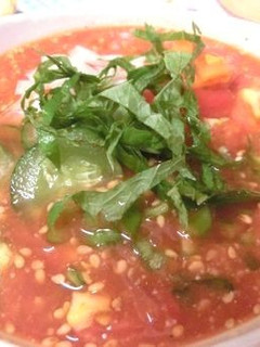 切って混ぜるだけ☆ 野菜ジュースで冷や汁-レシピのメイン写真